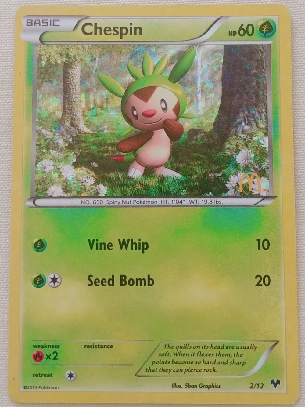 Chespin McDonalds 2/12 Sequin Holo